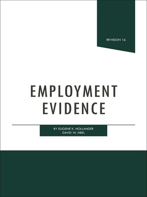 cover image of Employment Evidence